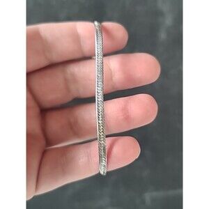 Italian 925 Sterling Silver Chain Bracelet Vintage READ Description